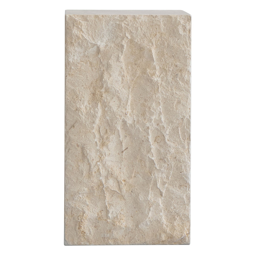 Piédestal en Béton Architectural avec Détail en Relief Sculpté pour Salon ou Bureau