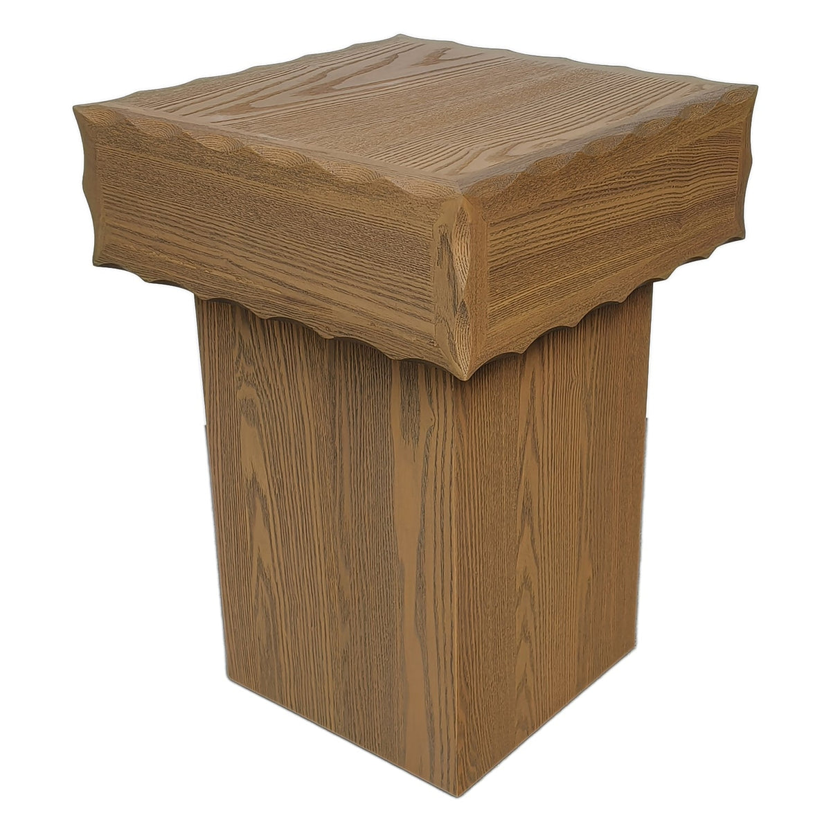 Table d'appoint étagée architecturale aux proportions équilibrées pour salon