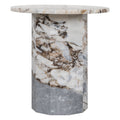 Table d'appoint contemporaine en marbre, forme ronde cylindrique, pour salon ou chambre