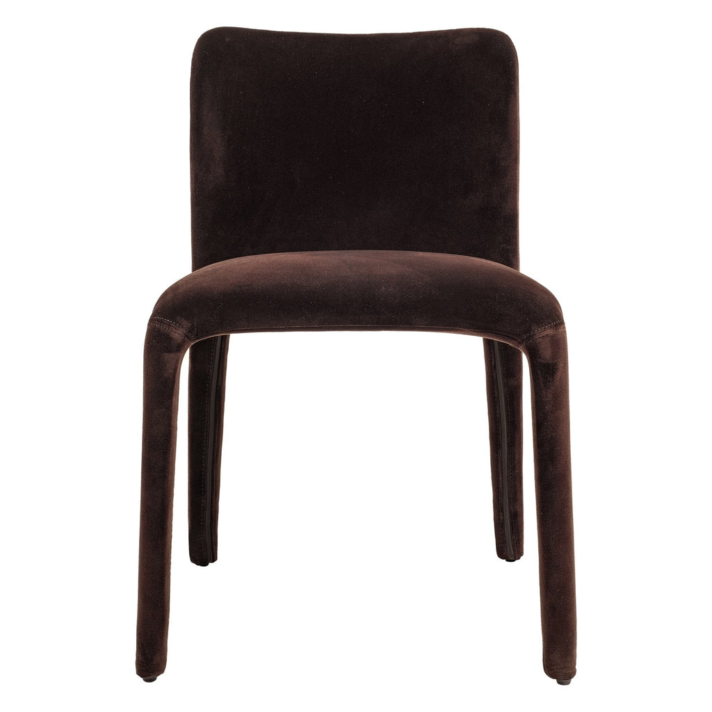 Chaise de salle à manger moderne en velours avec housse amovible et éclat doux pour salle à manger