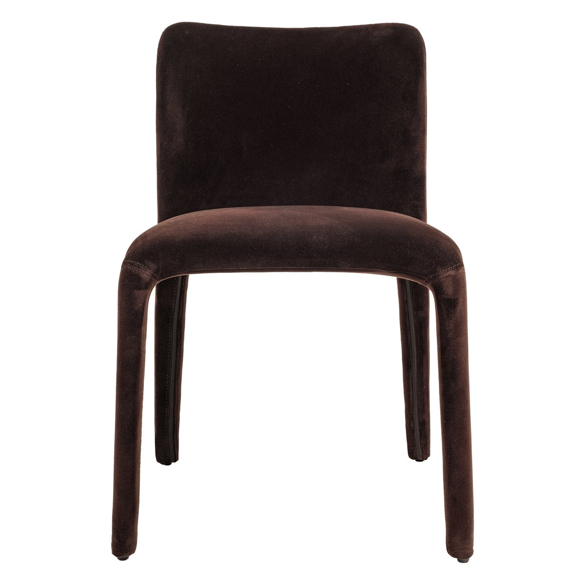 Chaise de salle à manger moderne en velours avec housse amovible et éclat doux pour salle à manger
