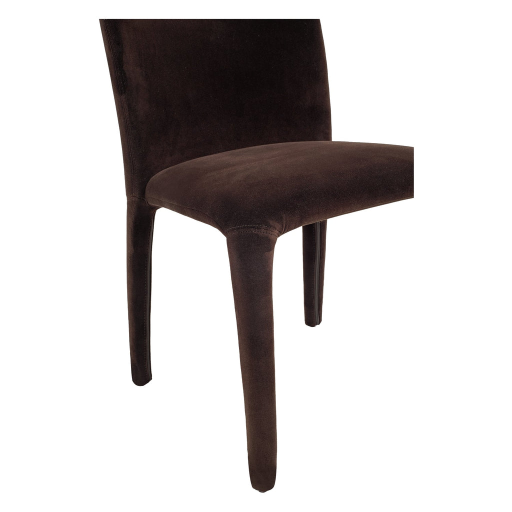 Chaise de salle à manger moderne en velours avec housse amovible et éclat doux pour salle à manger