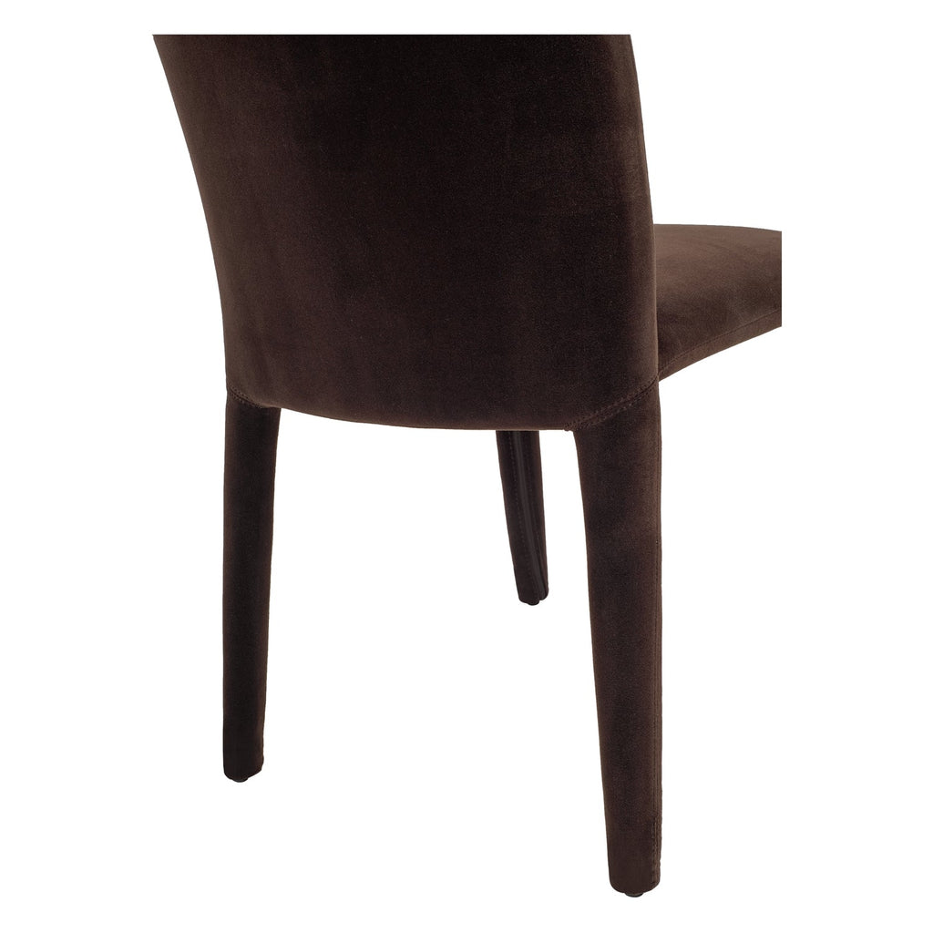 Chaise de salle à manger moderne en velours avec housse amovible et éclat doux pour salle à manger