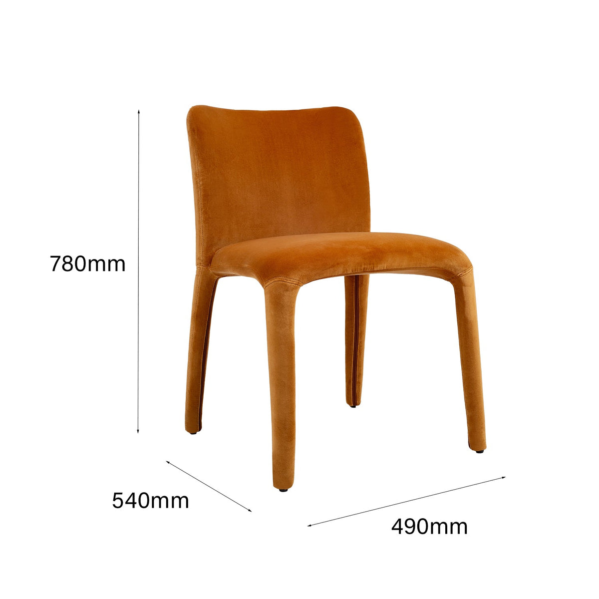 Chaise de salle à manger moderne en velours avec housse amovible et éclat doux pour salle à manger