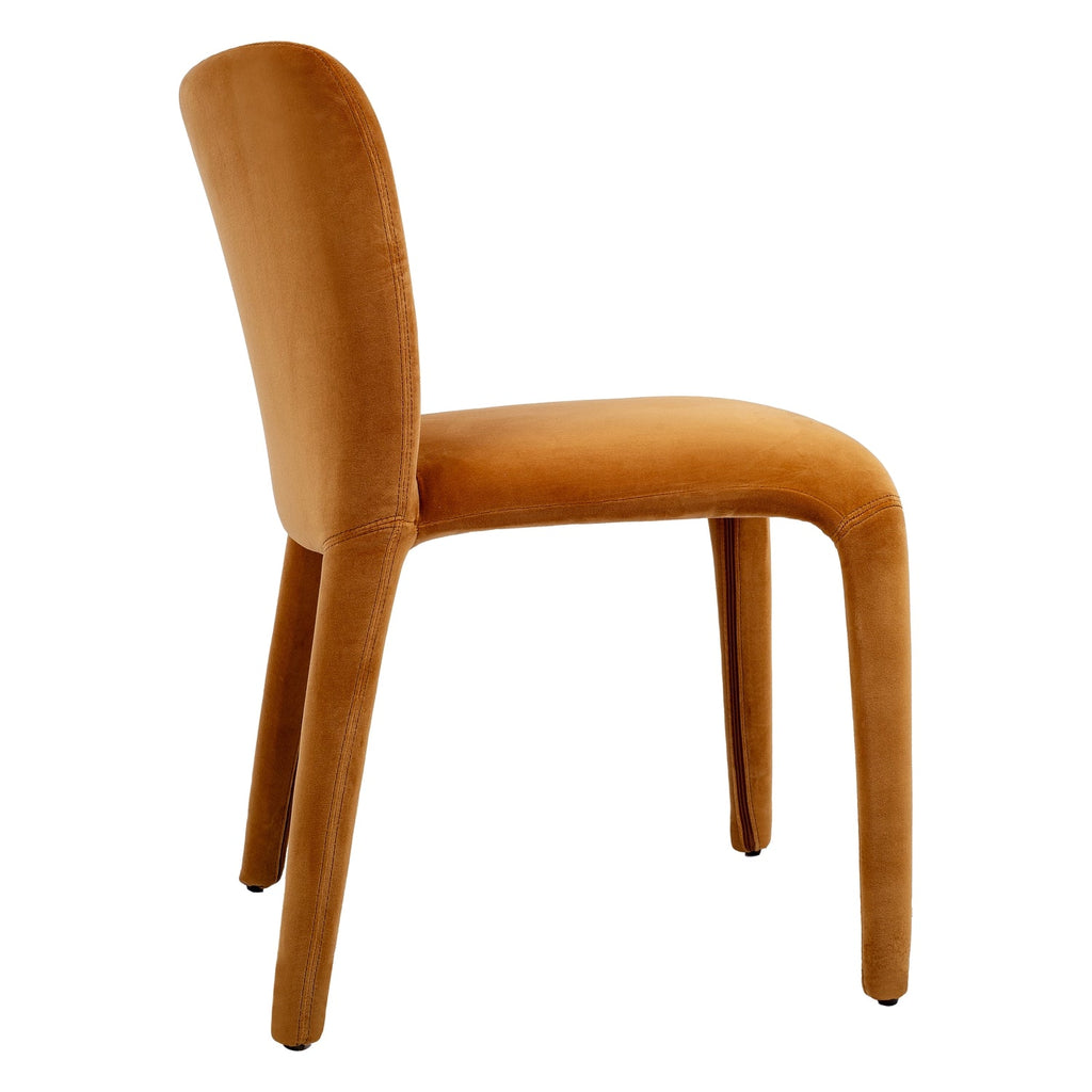 Chaise de salle à manger moderne en velours avec housse amovible et éclat doux pour salle à manger
