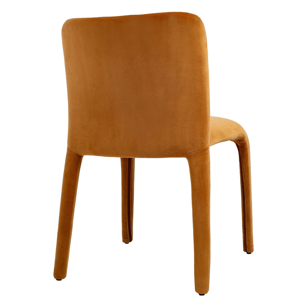 Chaise de salle à manger moderne en velours avec housse amovible et éclat doux pour salle à manger
