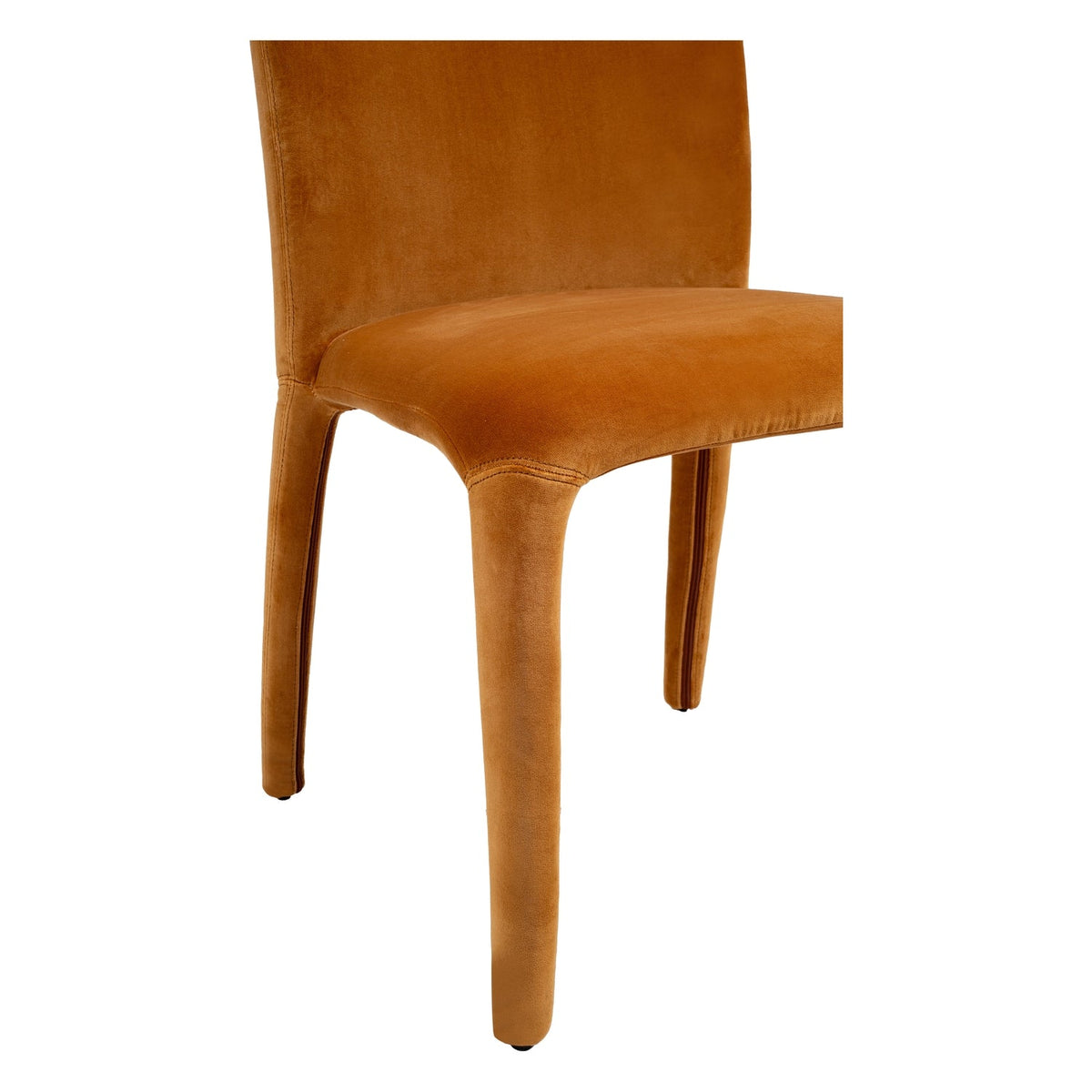 Chaise de salle à manger moderne en velours avec housse amovible et éclat doux pour salle à manger
