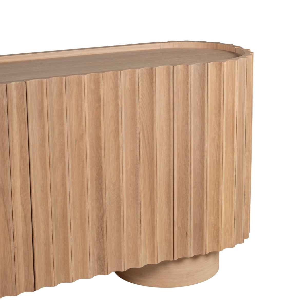 Bahut moderne en bois avec portes sans raccords et pieds réglables pour salon ou salle à manger