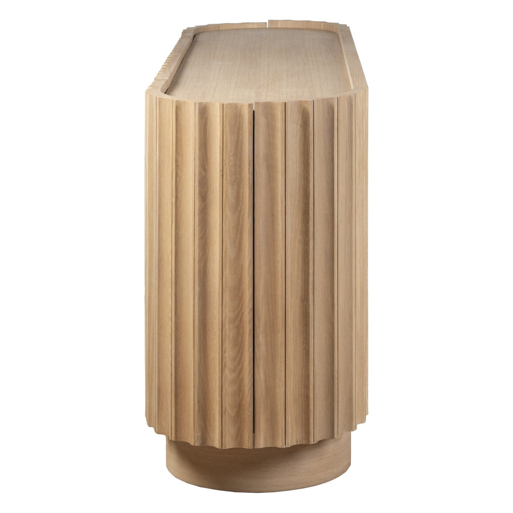 Bahut moderne en bois avec portes sans raccords et pieds réglables pour salon ou salle à manger