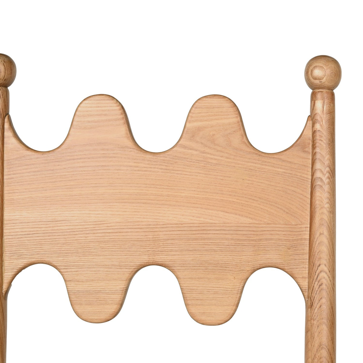Chaise de salle à manger capitonnée d'inspiration vintage avec dossier arqué et pieds fuselés pour salle à manger