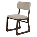 Chaise de salle à manger en bois massif organique avec bords incurvés et assise rembourrée pour salle à manger