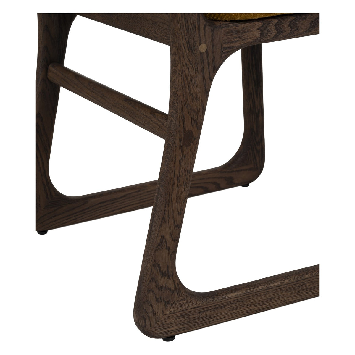 Chaise de salle à manger en bois massif organique avec bords incurvés et assise rembourrée pour salle à manger