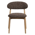 Chaise de salle à manger classique en bois massif avec assise rembourrée et silhouette raffinée