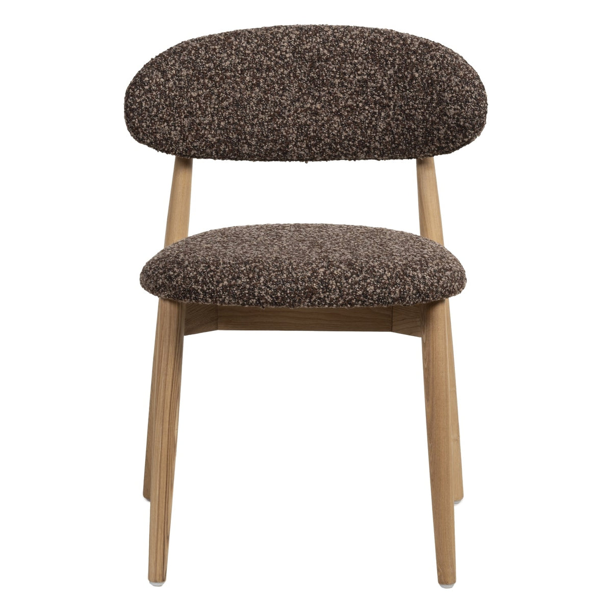 Chaise de salle à manger classique en bois massif avec assise rembourrée et silhouette raffinée