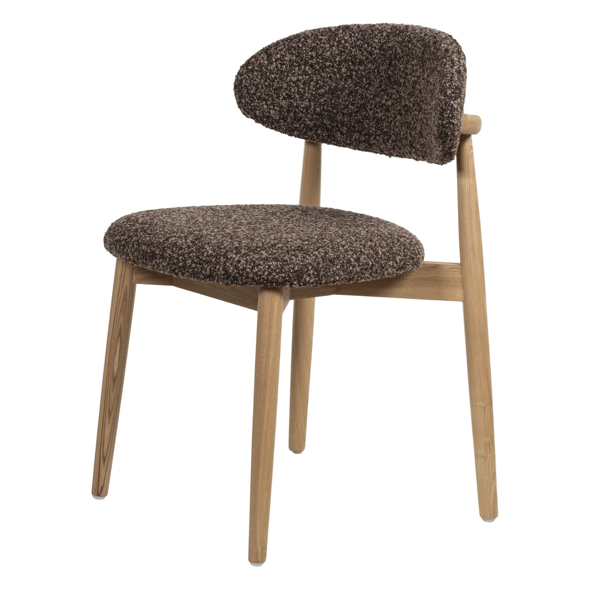 Chaise de salle à manger classique en bois massif avec assise rembourrée et silhouette raffinée