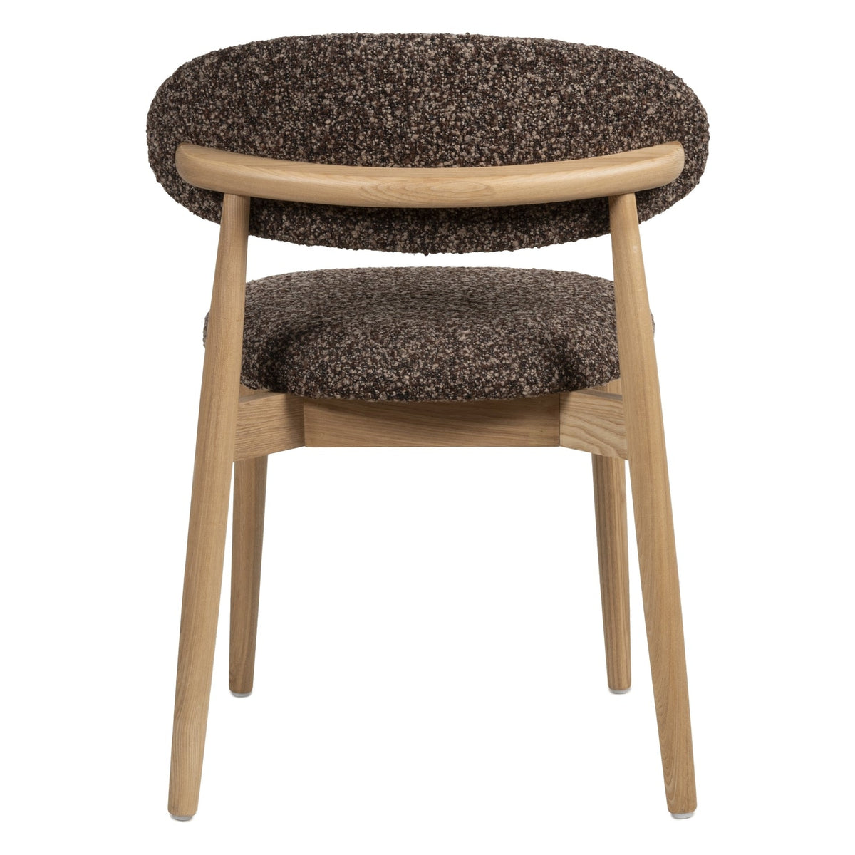 Chaise de salle à manger classique en bois massif avec assise rembourrée et silhouette raffinée