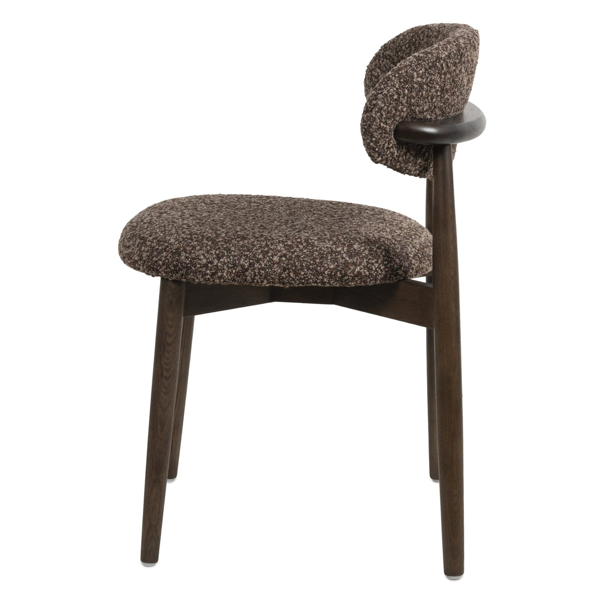 Chaise de salle à manger classique en bois massif avec assise rembourrée et silhouette raffinée