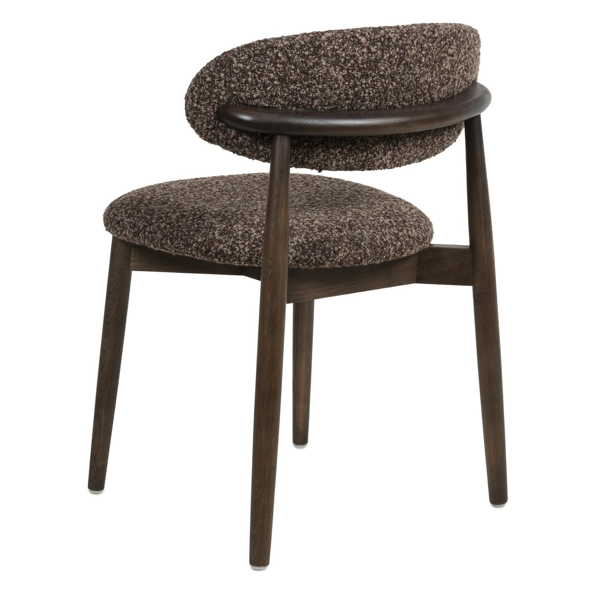 Chaise de salle à manger classique en bois massif avec assise rembourrée et silhouette raffinée