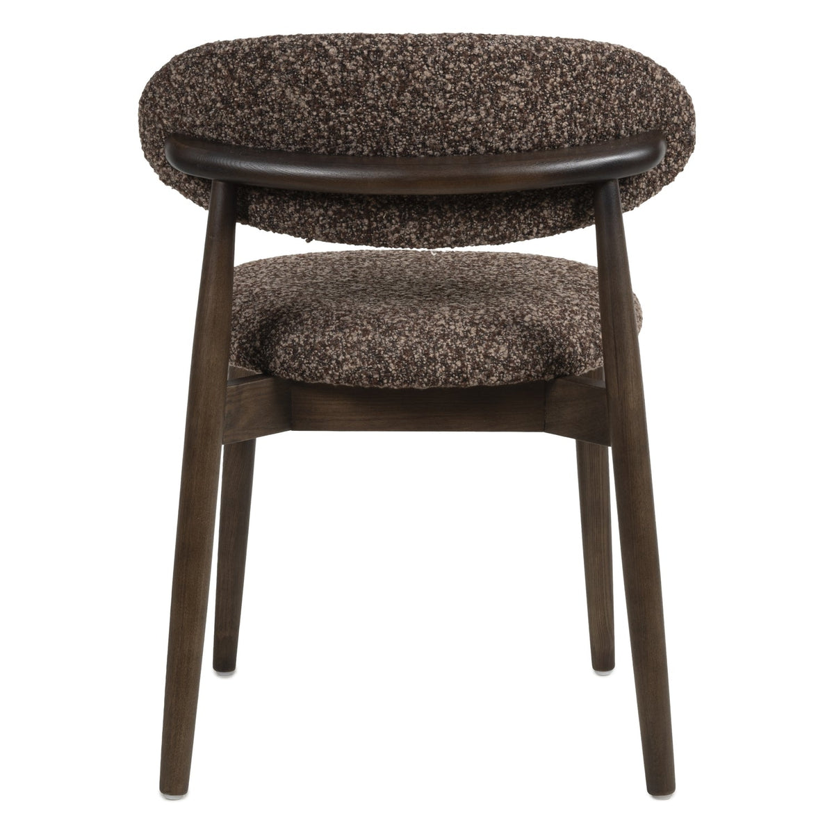 Chaise de salle à manger classique en bois massif avec assise rembourrée et silhouette raffinée