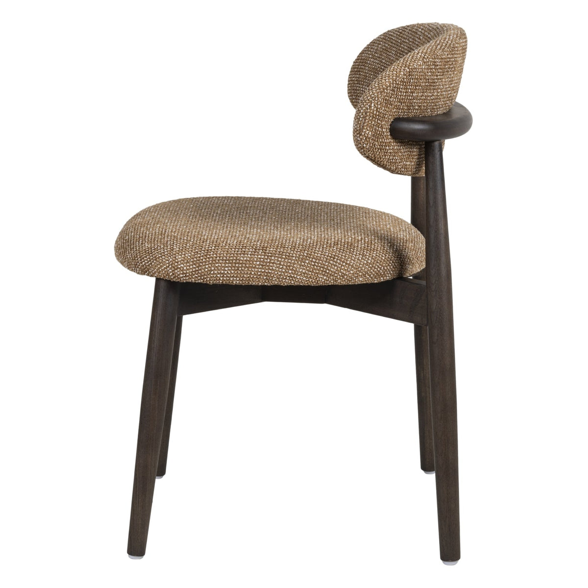 Chaise de salle à manger classique en bois massif avec assise rembourrée et silhouette raffinée