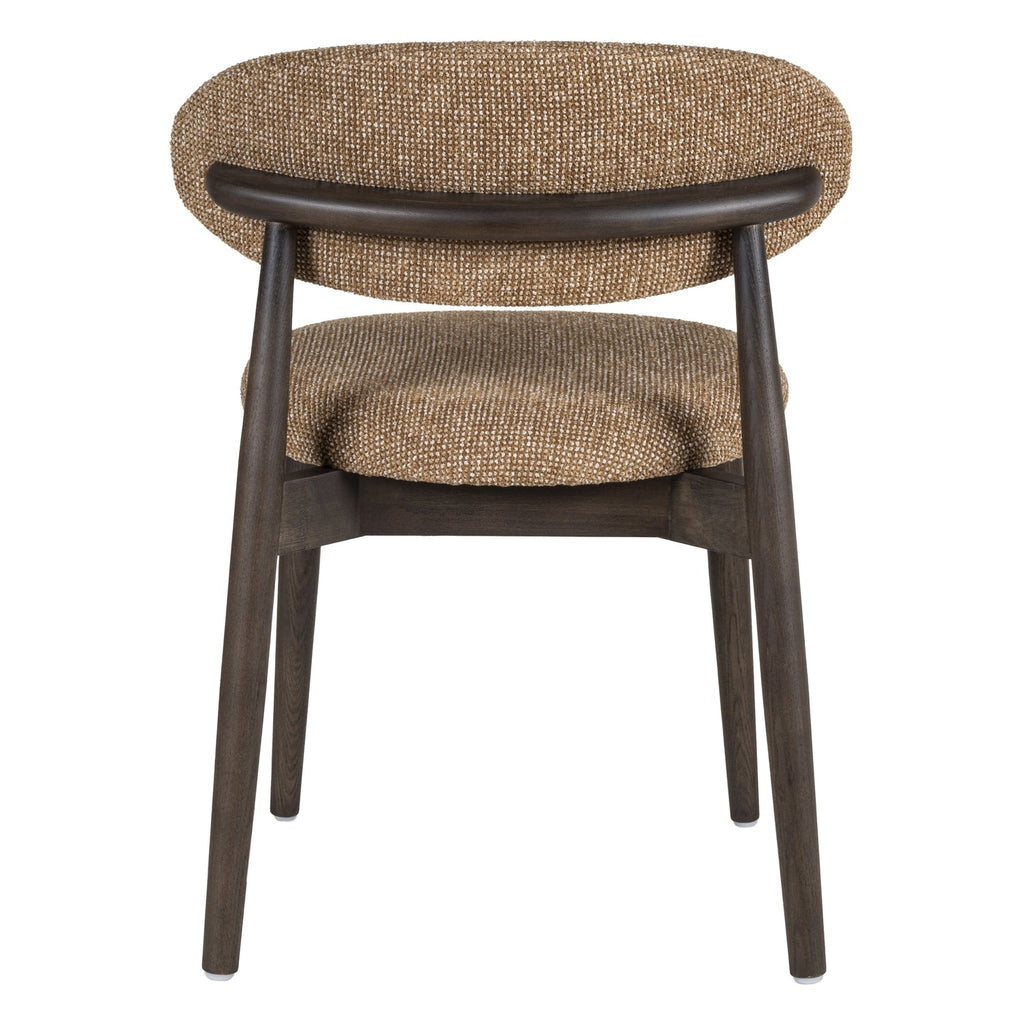 Chaise de salle à manger classique en bois massif avec assise rembourrée et silhouette raffinée
